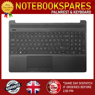 ERSATZ FÜR HP 15-DW2153NIA LAPTOP HANDAUFLAGE MIT SCHWARZER TASTATUR UK L94460-031