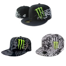 Fox Racing X Monster Snapback Cap Black/White/Grey Original Monster Logo Hat