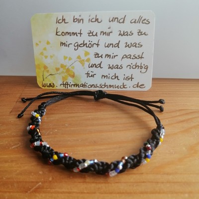 AffirmationsArmband ''Ich Bin Ich Und Alles Kommt Zu Mir....'' 
