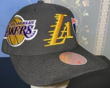 Mitchell & Ness Los Angeles Lakers Champ Patch HWC Adjustable SnapBack Hat Cap
