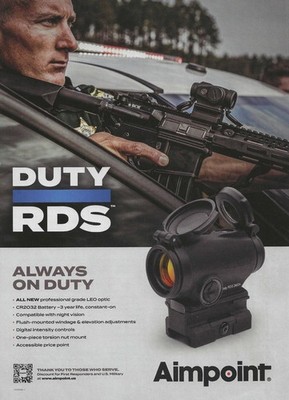 2023 Aimpoint Ad Duty RDS Red Dot Sight Magazine Advertisement BCM AR-15 Rifle