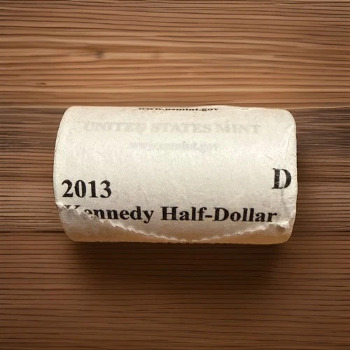 2013-D Kennedy Half Dollars - Original Mint Wrapped BU Roll of 20 UNC JFK Halves