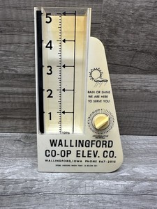 Vintage Advertising WALLINGFORD Coop ELEVATOR CO. Rain Gauge Wallingford IA