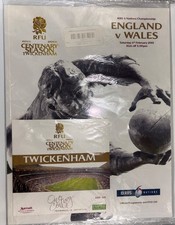 ENGLAND v WALES 2010 RUGBY PROGRAMME 6 FEBRUARY - TWICKENHAM DVD INCLUDED BNIP