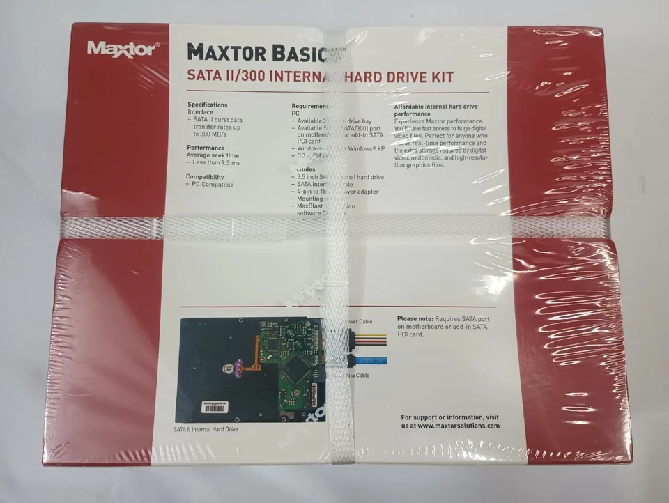 Maxtor Basics 160GB SATA II/300 Internal Hard Drive Kit New - Image 3 of 4