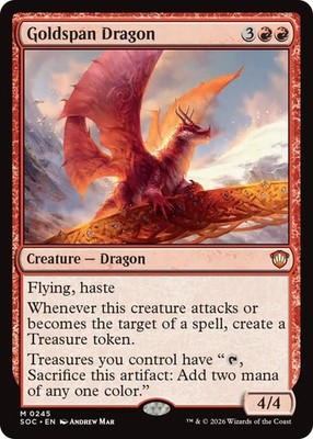 Goldspan Dragon - 245 - Commander: Secrets of Strixhaven - NM