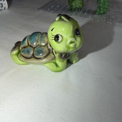 VTG Norcrest Lefton Inarco  porcelain anthropomorphic Turtle Baby Green Japan