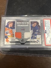 2018 SP Game Used Connor McDavid Auston Matthews Skills Fabric PSA 9