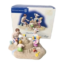Dept 56 A Day at the Beach Figure Figurine Sand Castle Summer Snow Village