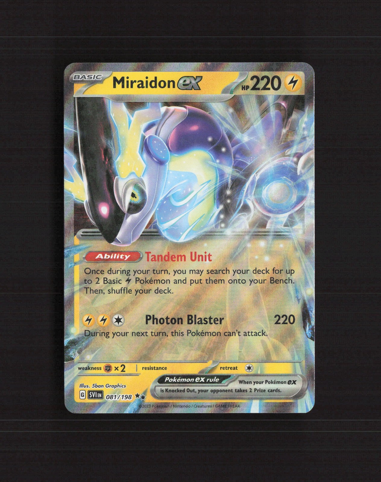 Miraidon ex 081/198 Scarlet & Violet Ultra Rare Holo Pokemon Card LP