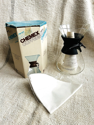 Vintage 1970s Chemex Coffee Maker 2-7 Cups CM-207 W/ Box, Filters