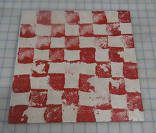 Red & White Checkerboard Ceramic Tile Board 1...