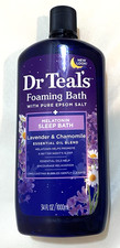Dr Teal's Foaming Bath, Sleep Bath w/ Melatonin, Lavender  Chamomile Oils, 34oz