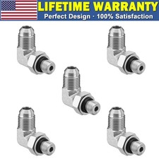 5 Pack 90 Degree Elbow Hydraulic Fittings: 3/8