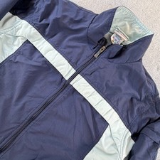 Reebok Youth Windbreaker Jacket Size 12 Blue Colorblock Vintage 2000s