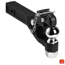 Vevor Pintle Hook 20000 Lbs 2 Military Receiver 2-516 Hitch Ball Black