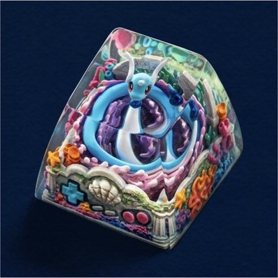 S-Craft Studio Artisan Keycap Pokemon Dragonair Backlit Multicolor Resin
