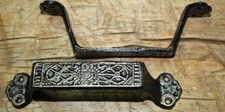 2 Large Cast Iron Antique Style FANCY Barn Handle Gate Pull Shed Door Handles