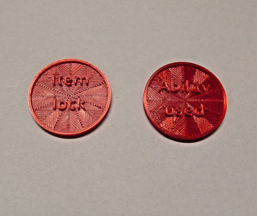 Pokemon TCG 6x Ability Used 32mm Coin Marker Item Lock Fähigkeit genutzt Token - Bild 4 von 11