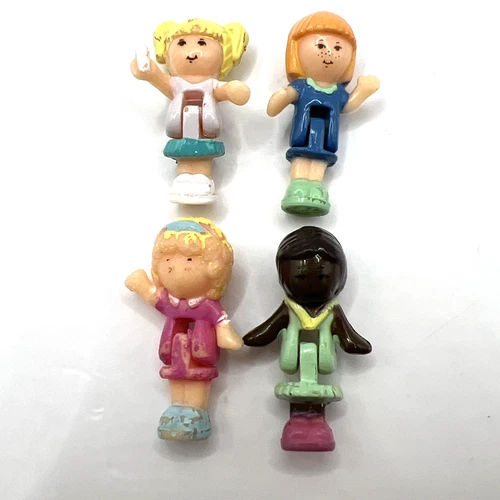 Vintage Polly Pocket 1992 Stampin School Complete Replacement Dolls Lot of 4