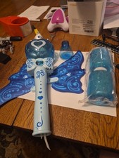 USA Toyz Blue Bubble Maker Automatic Princess Wand with LED Lights, Music, 2