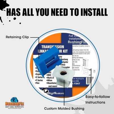 BushingFix Automatic Transmission Shifter Cable Replacement Bushing, Transmis...