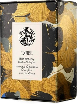 New in Box ORIBE Hair Alchemy Heatless Styling Set Gold Black