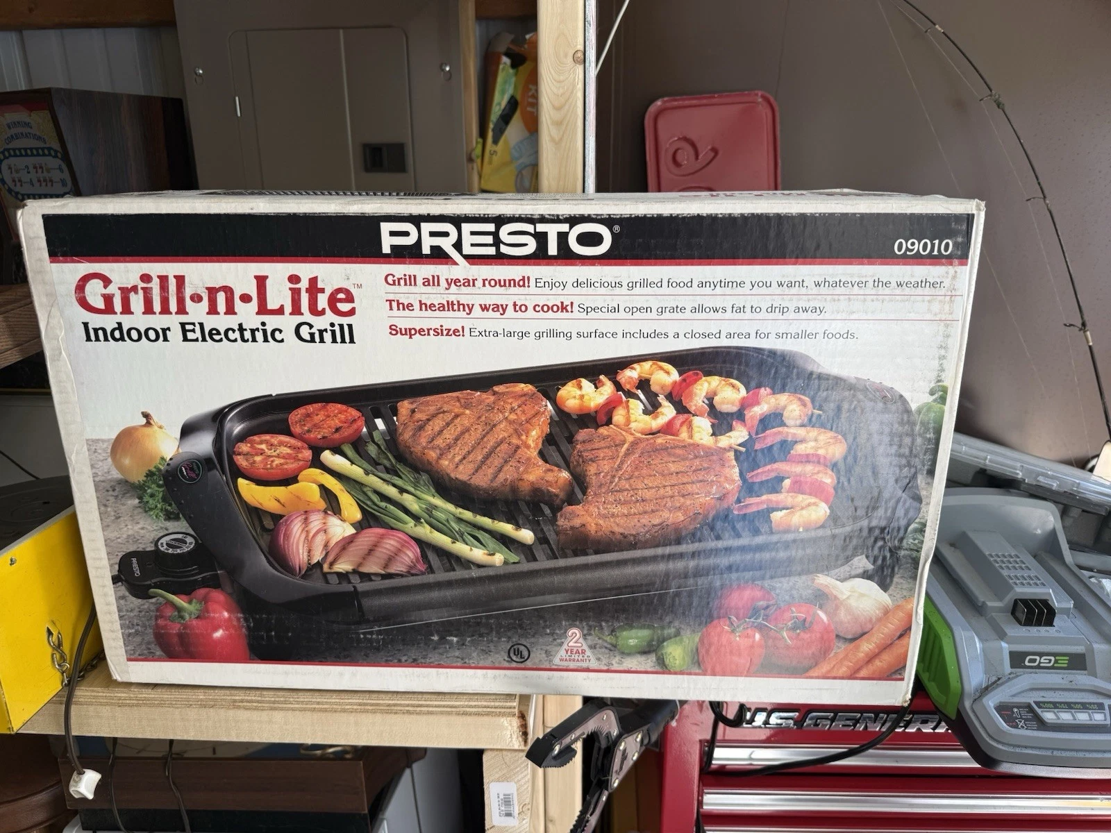 Presto Electric Griddle Grill-N-Lite Model#09010 New Old Stock