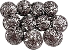 10PC Black Vines Metal Buttons Sew on Shank Buttons 20mm