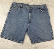 Wrangler Men s Denim Jean Shorts Size 44 Light Wash Loose Relaxed Fit Vintage