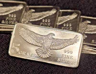 #ad NEW Silver Bullion Lot 8 Grams of Silver in Total 5g Bar amp; 3 1g Fractionals $33.95