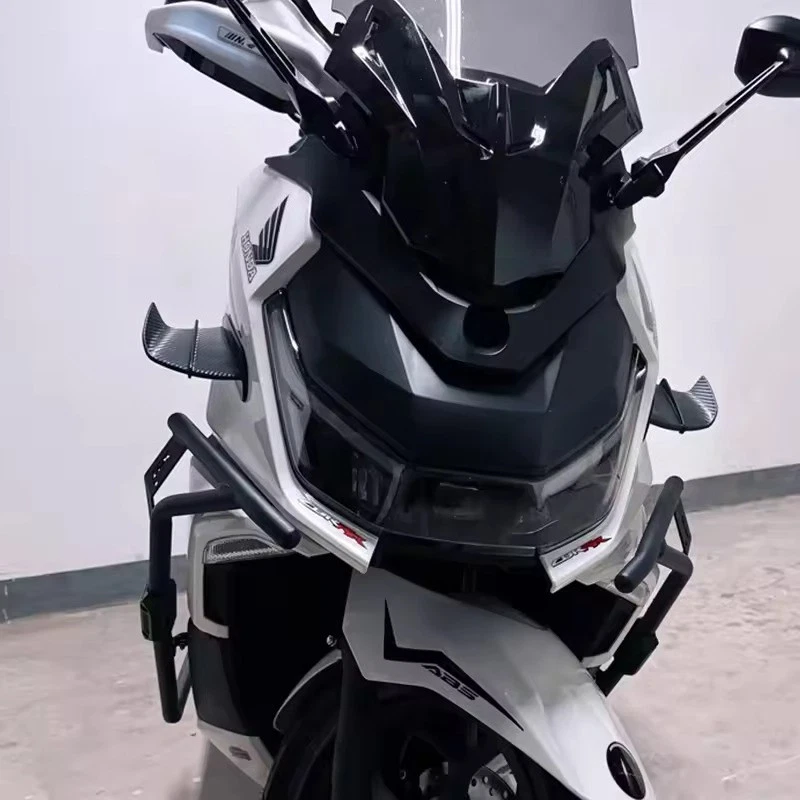 1 par de alerones laterales para motocicleta kit de alerón de fibra de carbono brillante Foto 4 de 4