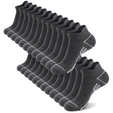 12 Pairs Mens Ankle Socks Athletic Casual Low Cut Short Socks for Men With Ta...