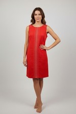 Nine West Women’s Size 2 Sleeveless Crochet Trim Day Or Night Shift Dress Orange