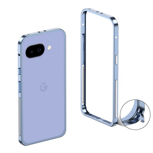 For Google Pixel 9a, Aluminum Metal Hippocampus Slim Bumper Frame Border Case - 第 12/14 張圖片