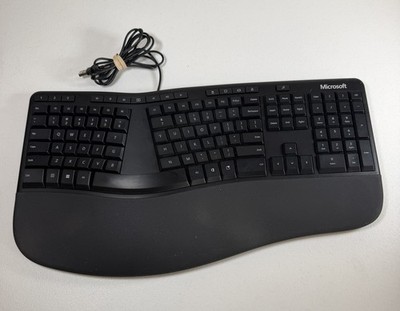 MICROSOFT Ergonomic Keyboard Model 1878 Wired USB Black 