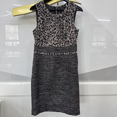 Comma Kleid Anthrazit Gr.38 Gerippter Stoff