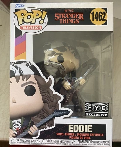 UNRELEASED METALLIC IN HAND EXCLUSIVE Eddie Stranger Things Funko Pop #1462 TV