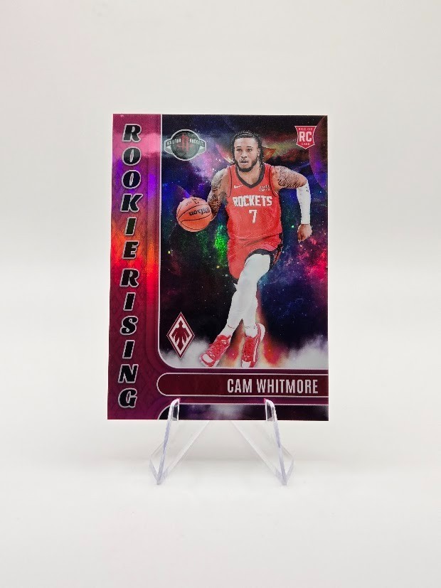 Cam Whitmore 2023-24 Panini Phoenix RC Rookie Rising Pink SP /99 #23 Rockets
