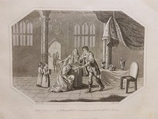 Roi Édouard IV Lady Gray Table ancienne en cuivre 1803