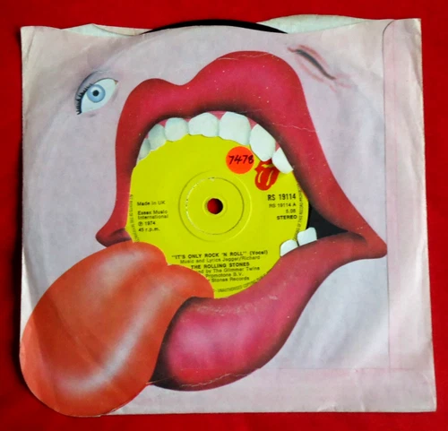 THE ROLLING STONES - ITS ONLY ROCK N ROLL - A1/B1 UK 1974 1st PRESS 7" VINYL