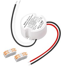Waterproof IP67 LED Driver 12 Watts, LED Power Supply 12V 1A, Round 120V to 1...