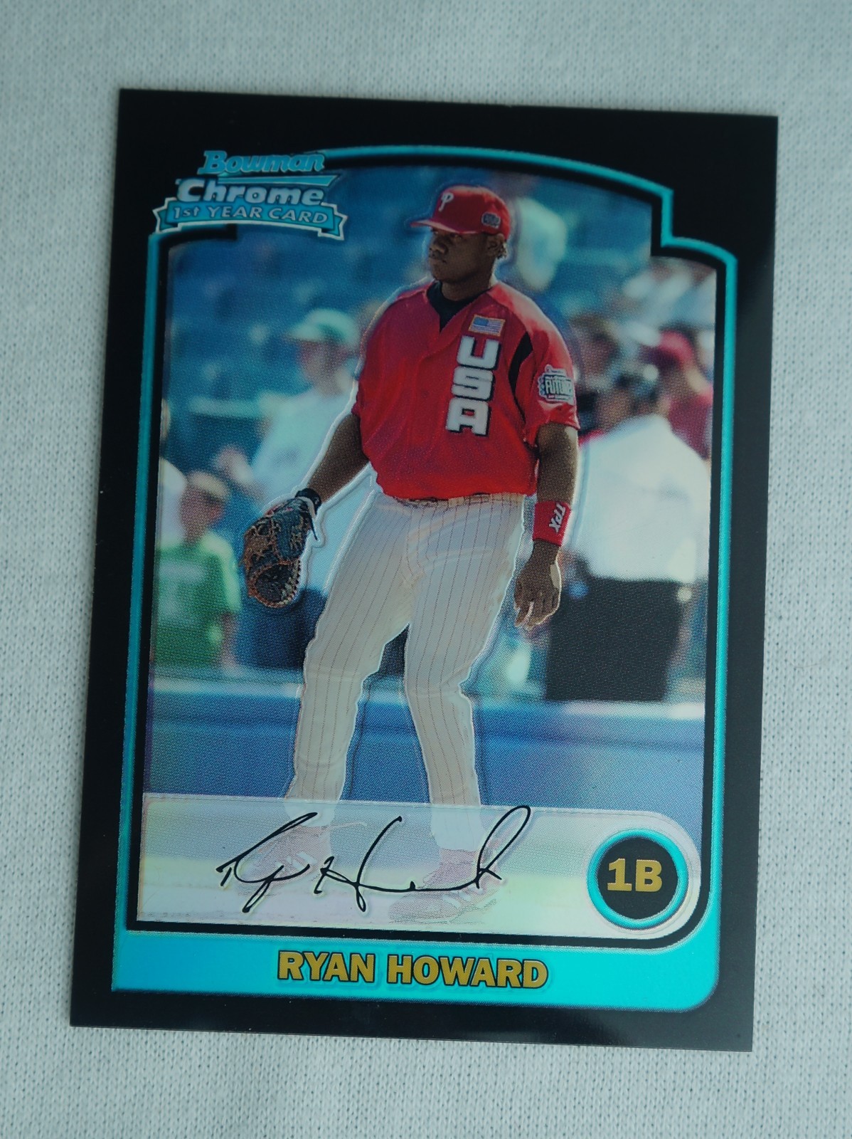 Ryan Howard 2003 Bowman Chrome Draft Picks Refractor RC Rookie Card #BDP138 MINT