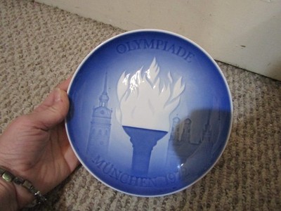 SUMMER 1972 MUNICH OLYMPIC GAMES PLATE B & G COPENHAGEN PORCELAIN DENMARK