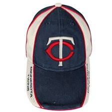 Minnesota Twins Baseball Cap Navy Red White Embroidered Logo Adjustable Adult