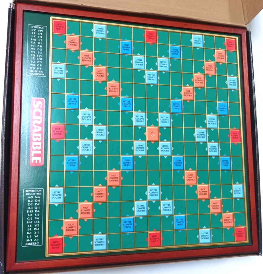 Scrabble Prestige Edition Aus Holz Drehbares Spielfeld Sehr Guter Zustand - Bild 3 von 4