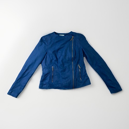 NEW NEIMAN MARCUS EXCLUSIVE Women’s Soft Leather Biker Jacket — SIZE: M