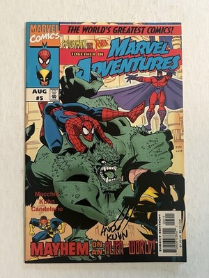 Marvel Adventures #5 (Marvel Comics 1997) X-men Spider-Man Signed by Andy Kuhn