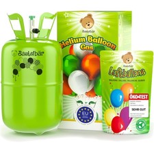 Helium Gasflasche + 100 -Latexballons - ÖKO- „SEHR GUT“ für 50 Ballons
