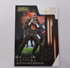 Baker Mayfield 2018 Panini Playbook Football X’s and O’s Rookie Patch Card #2 RC. rookie card picture